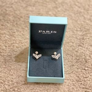 Fresh water pearl convertible earrings